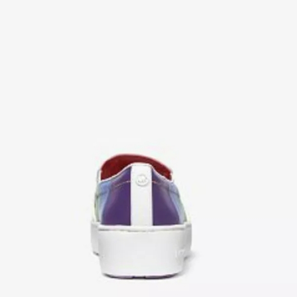 NIB MICHAEL KORS RAINBOW DYLAN LEATHER SNEAKERS Size 7.5 New in Box - Picture 5 of 7
